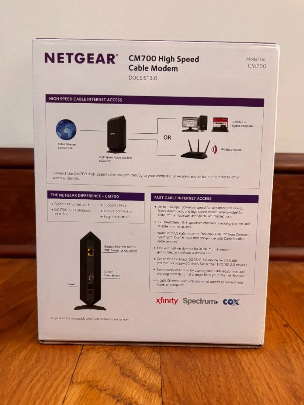 NETGEAR - CM700 High Speed Cable Modem - Picture 3 of 6
